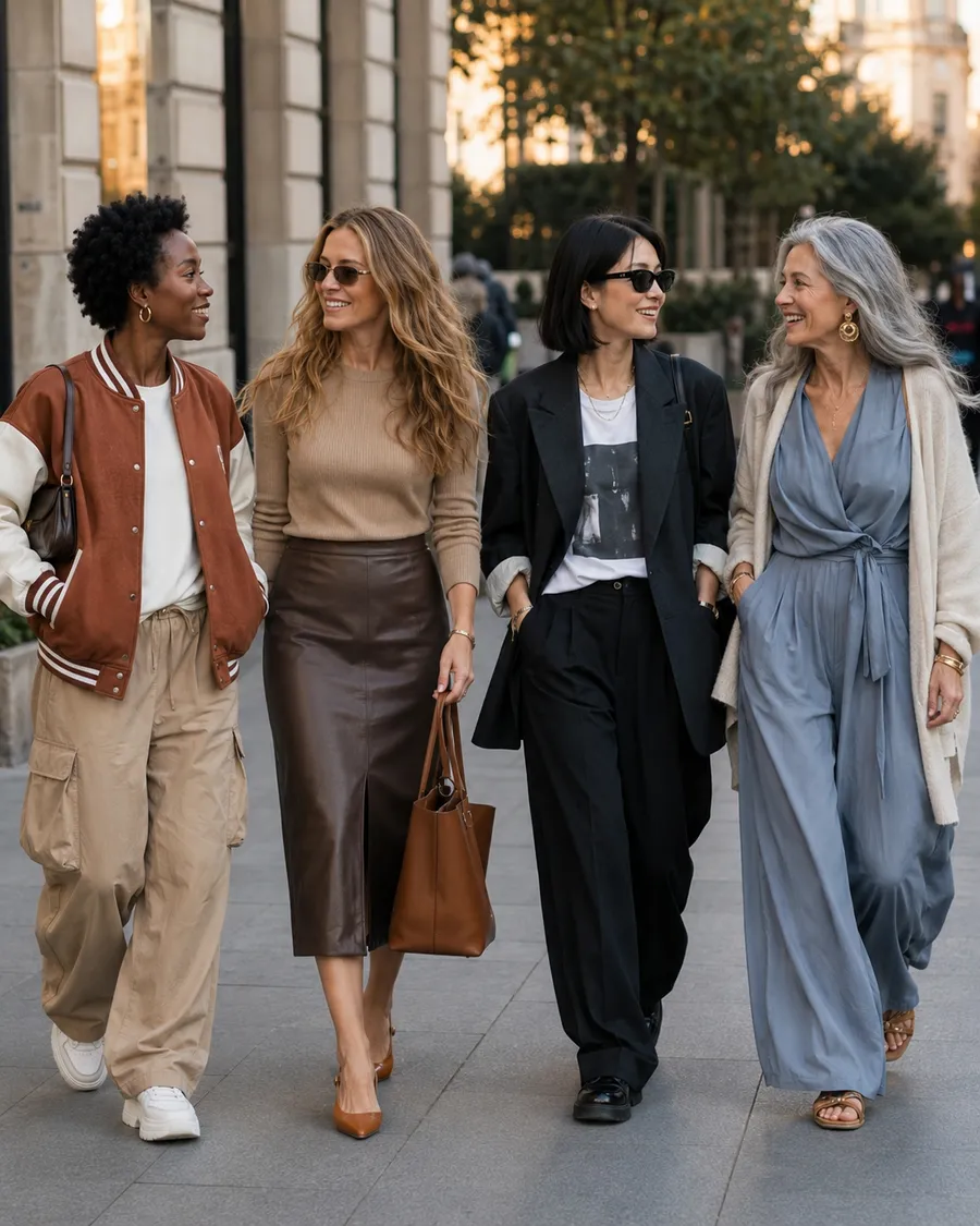 Stylish women in their best colors and styles